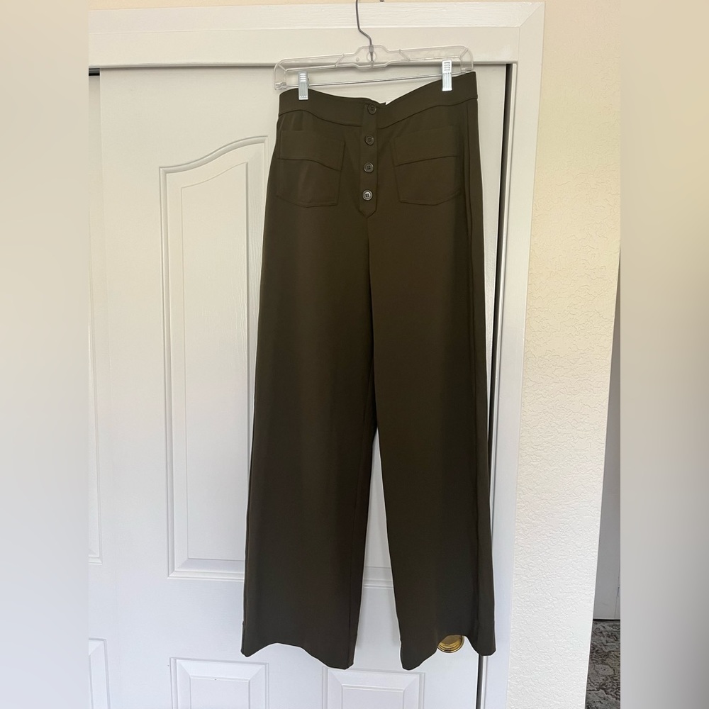 Halara Wide Leg Forest Green Pants, Large